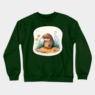 Mole with flowers Crewneck Sweatshirt